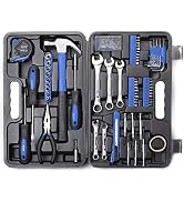 CARTMAN 148Piece Tool Set General Household Hand Tool Kit with Plastic Toolbox Storage Case Blue