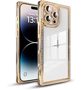 IAIYOXI Rectangle Glitter Bling Diamond Case for iPhone 16,Cute Luxury Sparkly Cover,Full Camera ...