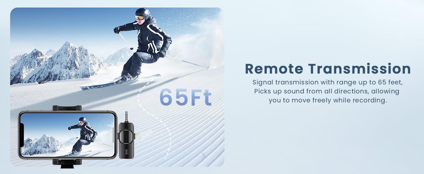 3 in 1 Mini Microphone,Wireless Lavalier Microphones for iPhone Android Camera USB-C,2.4G