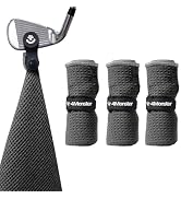 4Monster Golf Towels 3-Pack with Detachable Magnet and Portable Pouch, Quick-Dry Microfiber Golf ...