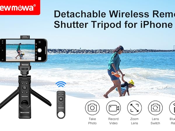 Newmowa Remote Shutter Tripod for iPhone