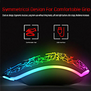 Wired Crack Rainbow Gaming Keyboard, 