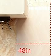 Yecaye Desk Chair Mat for Hardwood Floor, Office PVC Computer Chair Mat, Floor Protector for Roll...