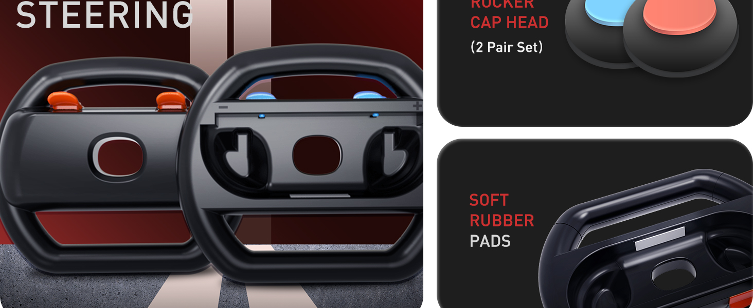 Steering Wheel for Nintendo Switch 2 JoyCons