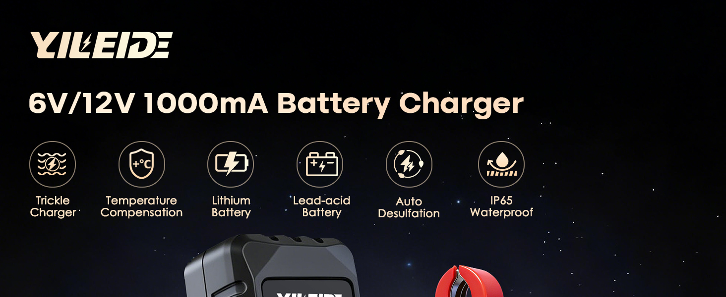 trickle charger for car battery 12v battery maintainer lithium battery charger