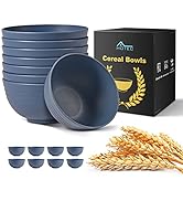 HOTEC Unbreakable Wheat Straw Cereal Bowls - Microwave &amp; Dishwasher Safe Soup and Salad Bowls, Se...