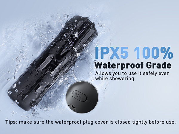IPX5 100% Waterproof Grade