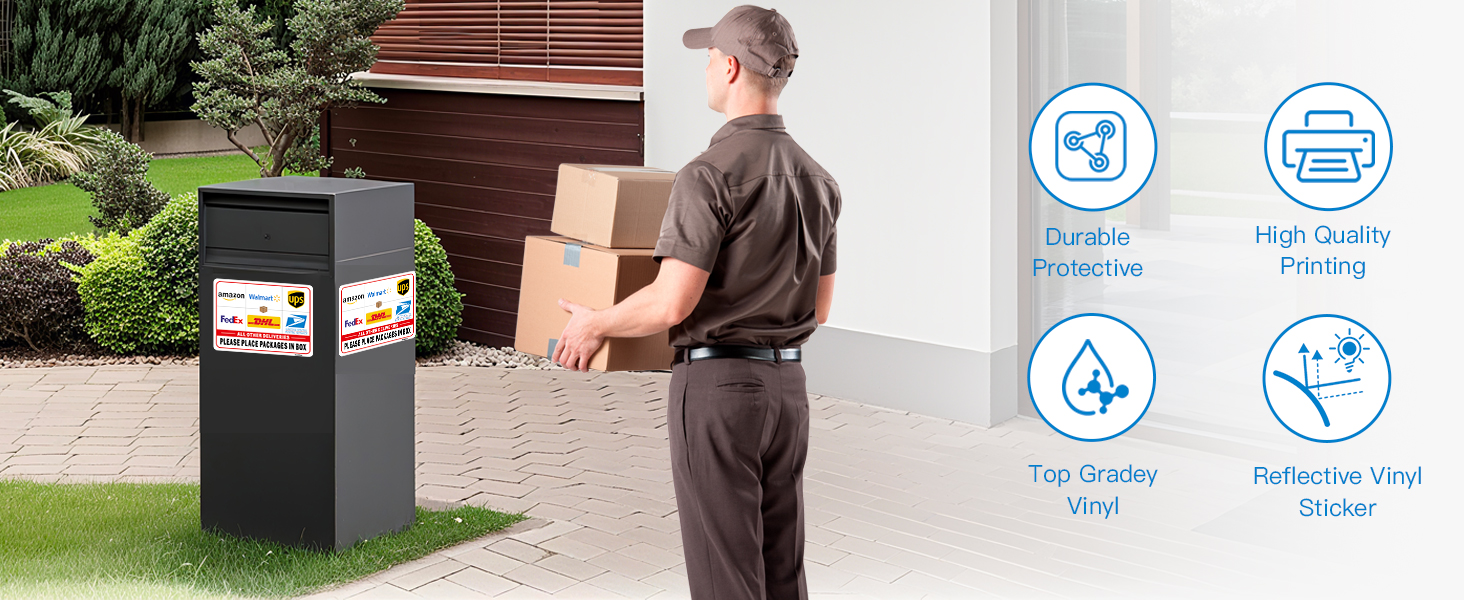 leave packages here sign