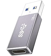 [Double Sides] USB C Female to USB Male Adapter, Type C to USB Converter, Supports USB 3.2 Speeds...