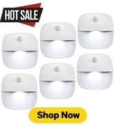 AMIR Motion Sensor Light Indoor, Upgraded Battery-Powered LED Night Light with PIR Technology for...