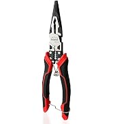 Needle Nose Pliers, HOUSERAN Long Needle Nose Pliers with Wire Stripper and Crimper, 8.3 Inch Lon...