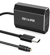 Hdiwousp USB C to SPDIF Output Adapter, Type C to Optical Audio Adapter with 48KHz/16bit DAC for ...