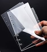 A6 Acrylic Binder Index Dividers 6 Tabs Sheet Protector