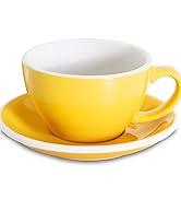 Loveramics Coffee Cup Ceramic, 10 oz Latte Art Cup with Saucer for Cappuccino, Tea, Espresso, Thi...