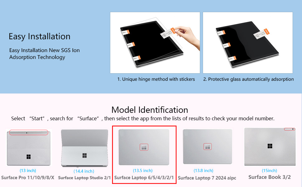 Screen protector for microsoft Surface Laptop 5 13.5