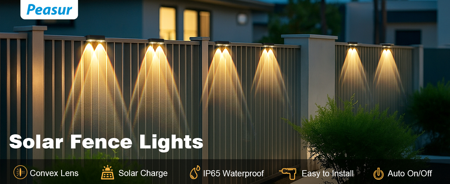 solar fence lights