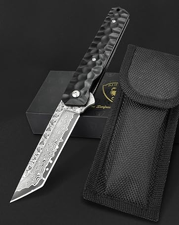 damascus pocket knife for men