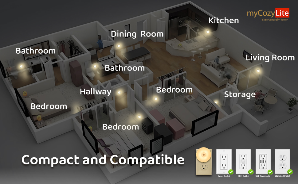 motion sensor night light warm compact compatible warm