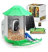 KEEPYOO Bird Feeder with Camera, Wildlife Video Recording Feeder for Outdoor, Non-Subscription 2....