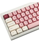 PBT Keycaps 172 Keys Pink Keycaps, Cute Keycaps Dye-Sublimation YMK Profile Double Shot Custom Ke...