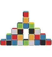 Infantino Press &amp; Stay Sensory Blocks, Developmental Activity Blocks, 24-Piece Multicolor Stackin...