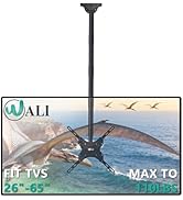WALI Long Arm TV Ceiling Mount, Fits Most LED, LCD, OLED and Plasma Flat Screen Display 26 to 65 ...