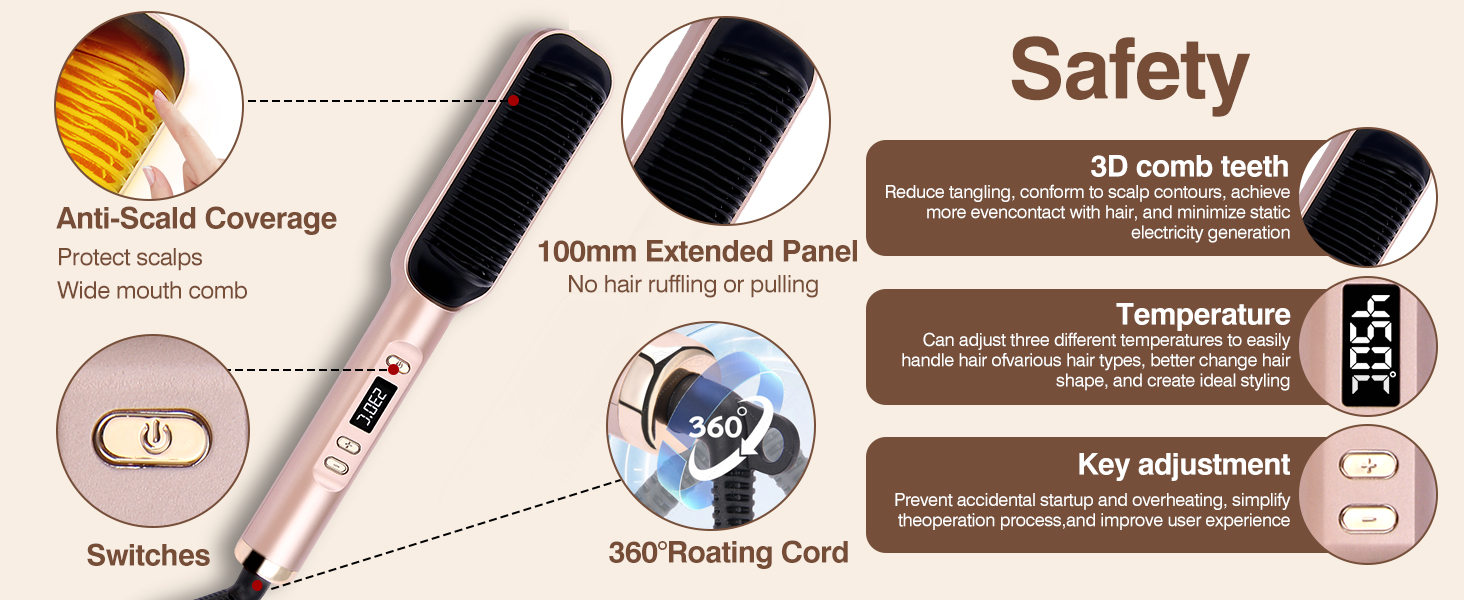 Hair Straightener Brush