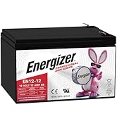 Energizer Mighty Max Battery EN12-12, 12 Volt 12 Amp Hr, Long Lasting Sealed Lead Acid AGM Rechar...