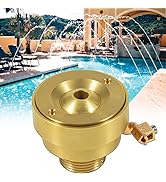 DearChan Swimming Pool Spa Brass Deck Jet Fountain Crown Nozzle w/Ground Lug