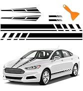 6PCS Racing Stripes for Cars - 2PCS Car Hood Decal + 2PCS Car Side Decals + 2PCS Car Mirror Stick...