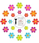 Secopad Original Non Slip Bathtub Stickers, 20 PCS Shower Floor Non Slip Stickers Bright Flowers ...