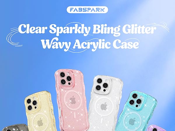 crystal Clear case transparent case magnetic case glitter case Glossy case cute case aesthetic case