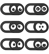 PRESSINART 6Pcs Ultra Thin Webcam Cover Slide Webcam Camera Covers Eye Pattern Webcam Slide Block...