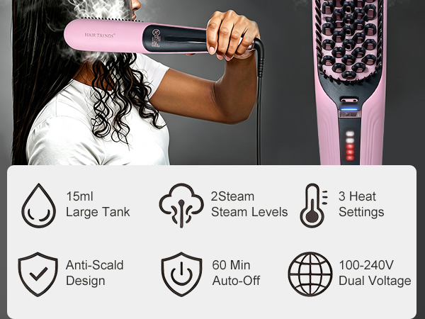 heated straightening brush