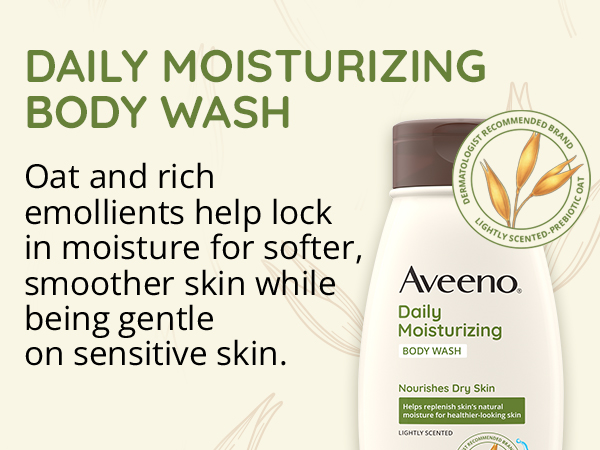 Daily Moisturizing oat body wash gently cleanses dry sensitive skin locks in moisture softer skin