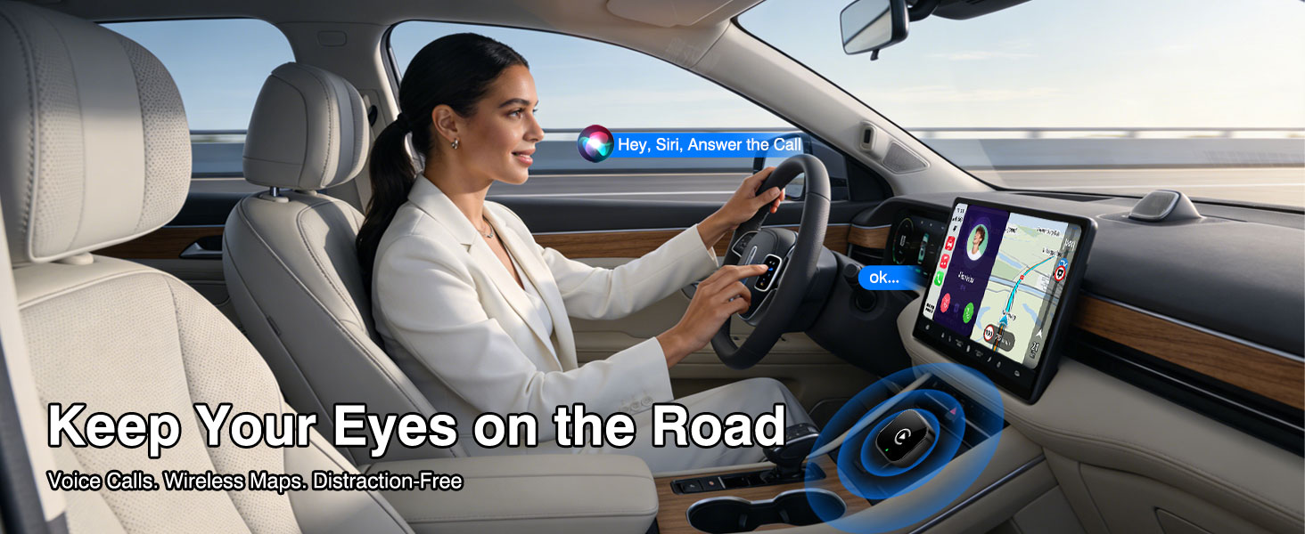 wireless android auto adapter aawireless two+ carplay adapter for car wireless electronics