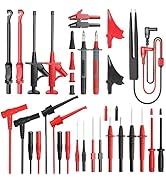 Goupchn 25PCS Silicone Multimeter Test Leads Kit with Replaceable Wire Piercing Probes, Alligator...