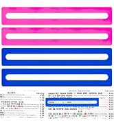 MILAKE 4 Pcs 2026 Mahjong Line Finder, Durable Translucent Ruler for Mahjong Cards 2026, Bright M...