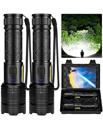 Rechargeable LED Flashlights High Lumens, 990000 Lumen Super Bright Flashlight