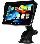 Car Stereo, 7in IPS Touchscreen Portable Wireless WiFi Bluetooth 5.0 Navigation Dash or Windshiel...