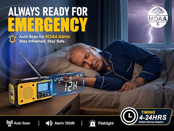 emergency radio; weather radio; hand crank radio; NOAA weather radio; emergency weather radio