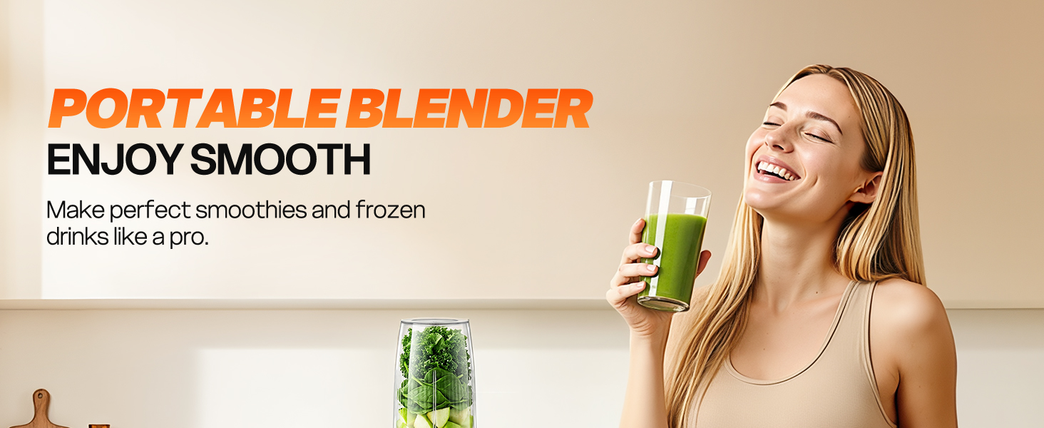 smoothie blender portable personal smoothie maker machine for shakes and smoothies