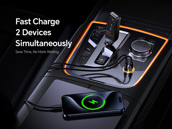 usb c car charger fast charging