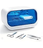 Double-Layer Sterilizer for Esthetician Tools, 360°Sterilizing Nail Tool Cleaner Box, Portable Au...