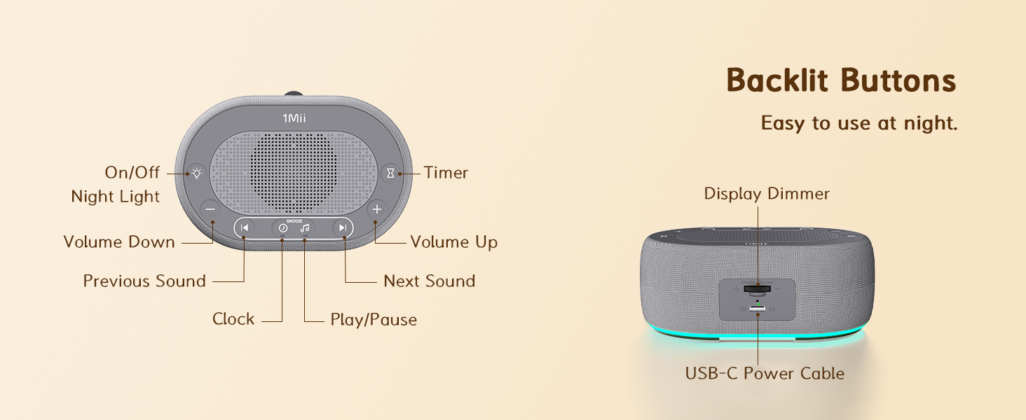 sound machine with clock