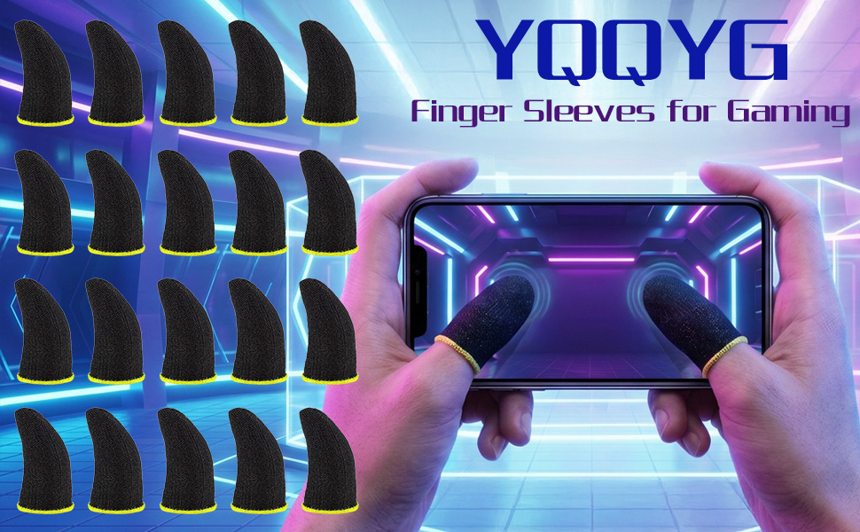 close up of 20 gaming finger sleeves for esports mobile