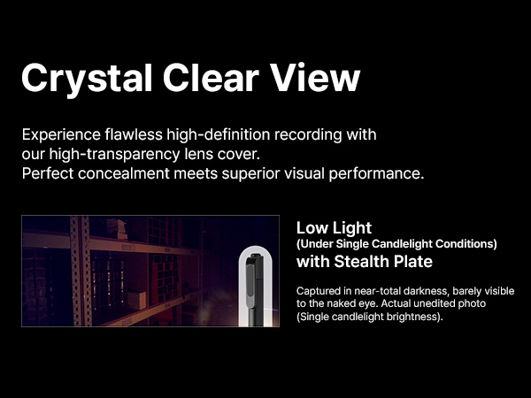 Low light recording sample showing visible details in near total darkness environments