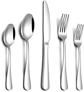 PHILIPALA 20 Piece Silverware Set, Stainless Steel Flatware Set for 4 Food Grade Cutlery Utensil ...