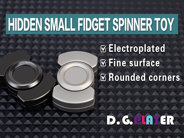 fidget spinner,metal magnetic fidget toy slider EDC Stainless Steel Titanium Black Silver Small