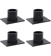 Black Taper Pillar Candle Holders, Set of 4 Candlestick Holder Centerpieces for Home Decoration, ...